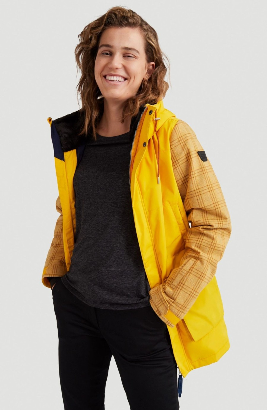 Women * | O'Neill Xplr Snow Parka Old Gold