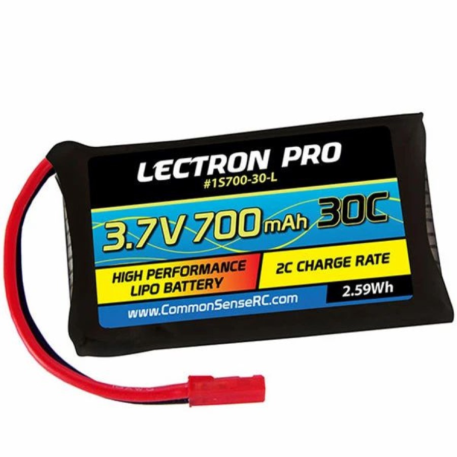 Airplanes * | Common Sense Rc Lectron Pro 3.7V 700Mah 30C Lipo Battery With Jst Connector