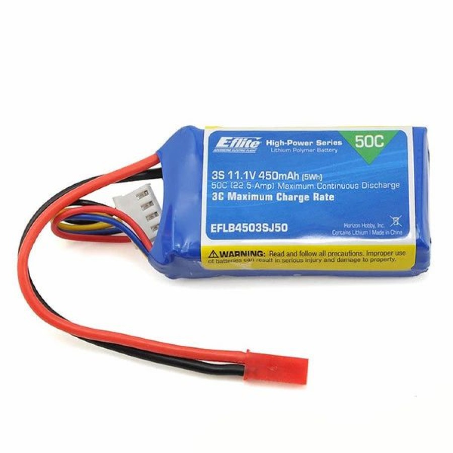 Airplanes * | Horizon Hobbies, Inc. E-Flite 450Mah 3S 11.1V 50C Lipo Connector W/Jst Connector