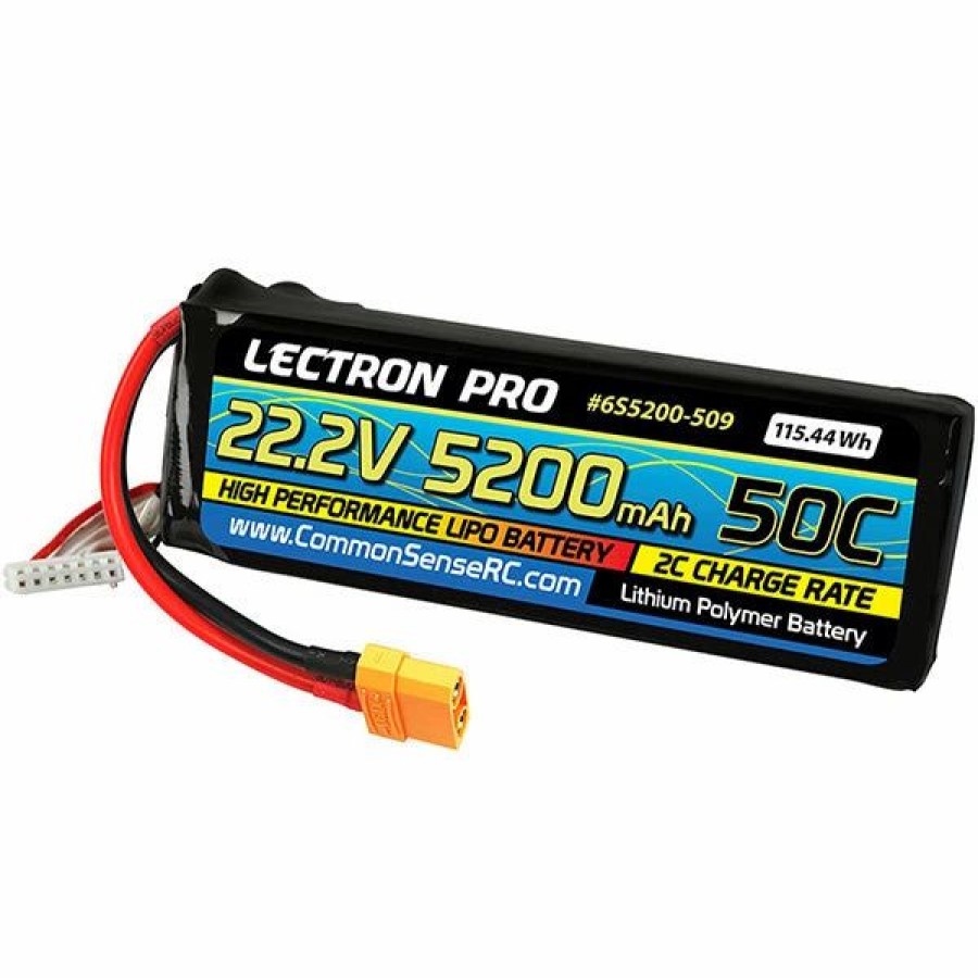 Airplanes * | Common Sense Rc Lectron Pro 22.2V 5200Mah 50C Lipo Battery With Xt90 Connector