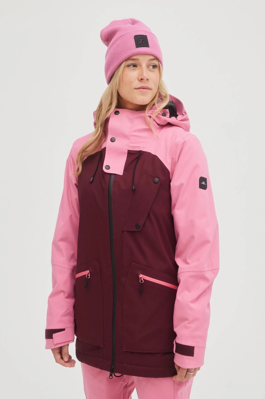 Women * | O'Neill Ametrine Jacket Chateau Rose Colour Block