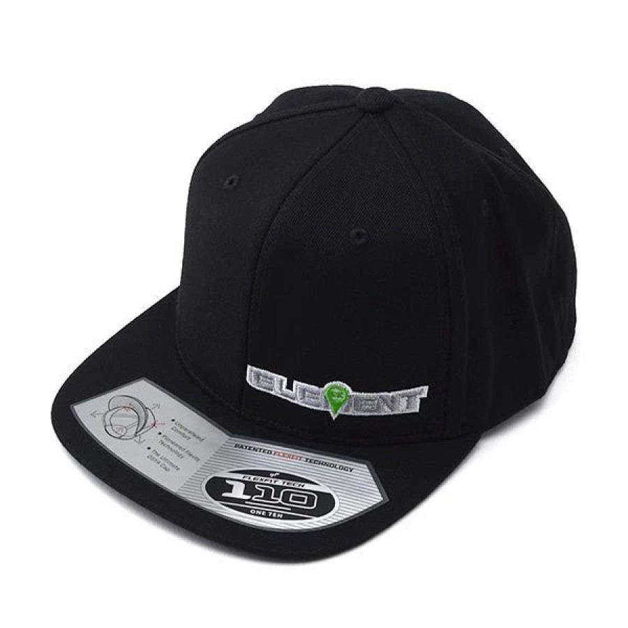 Apparel * | Associated Electrics Inc Element Rc Flatbill Snapback Hat (Black) (One Size Fits Most)