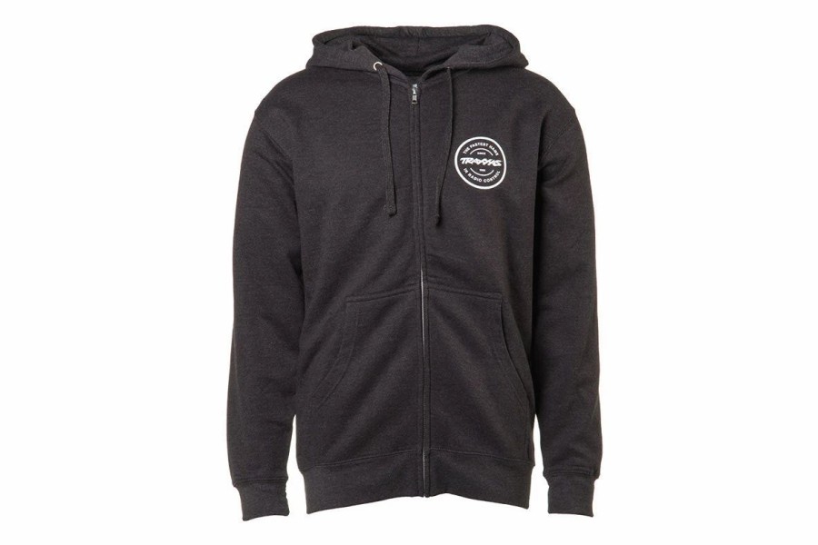 Apparel * | Traxxas Token Zip Hoodie Sweatshirt, Charcoal 2X-Large Black