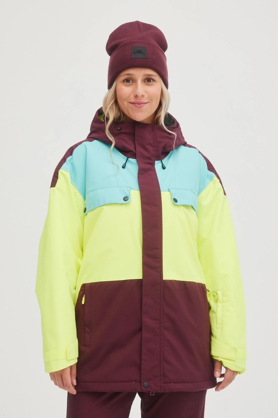 Women * | O'Neill Tanzanite Jacket Windsor Wine Colour Block