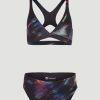 Women * | O'Neill Hyperfreak Bikini Set Black Future Fade