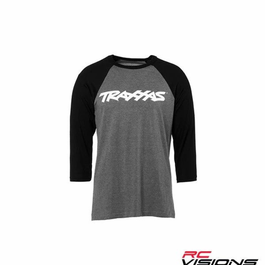 Apparel * | Traxxas Raglan Shirt Gray/Blk