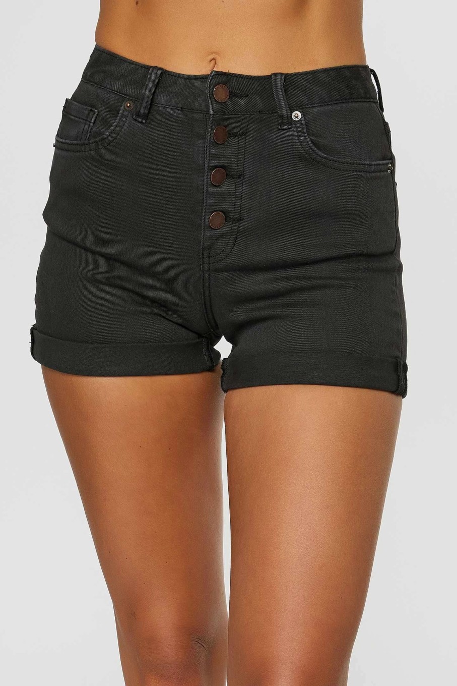 Women * | O'Neill Ladies Kelsey Denim Shorts Washed Black