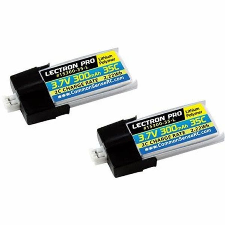 Airplanes * | Common Sense Rc Lectron Pro 3.7V 300Mah 35C Lipo Battery 2-Pack