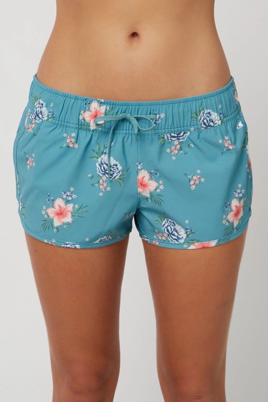 Women * | O'Neill Ladies Laney 2" Printed Stretch Boardshorts Teal