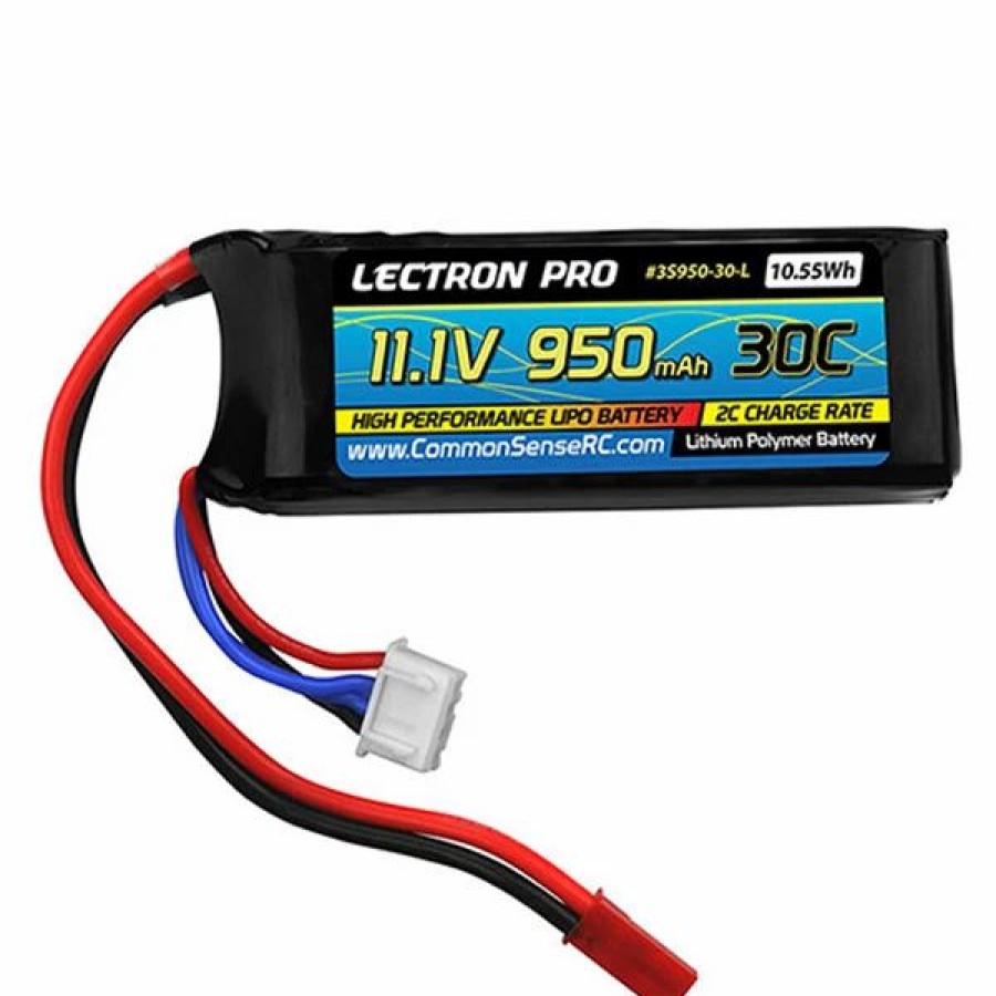 Airplanes * | Common Sense Rc Lectron Pro 11.1V 950Mah 30C Lipo Battery With Jst Connector