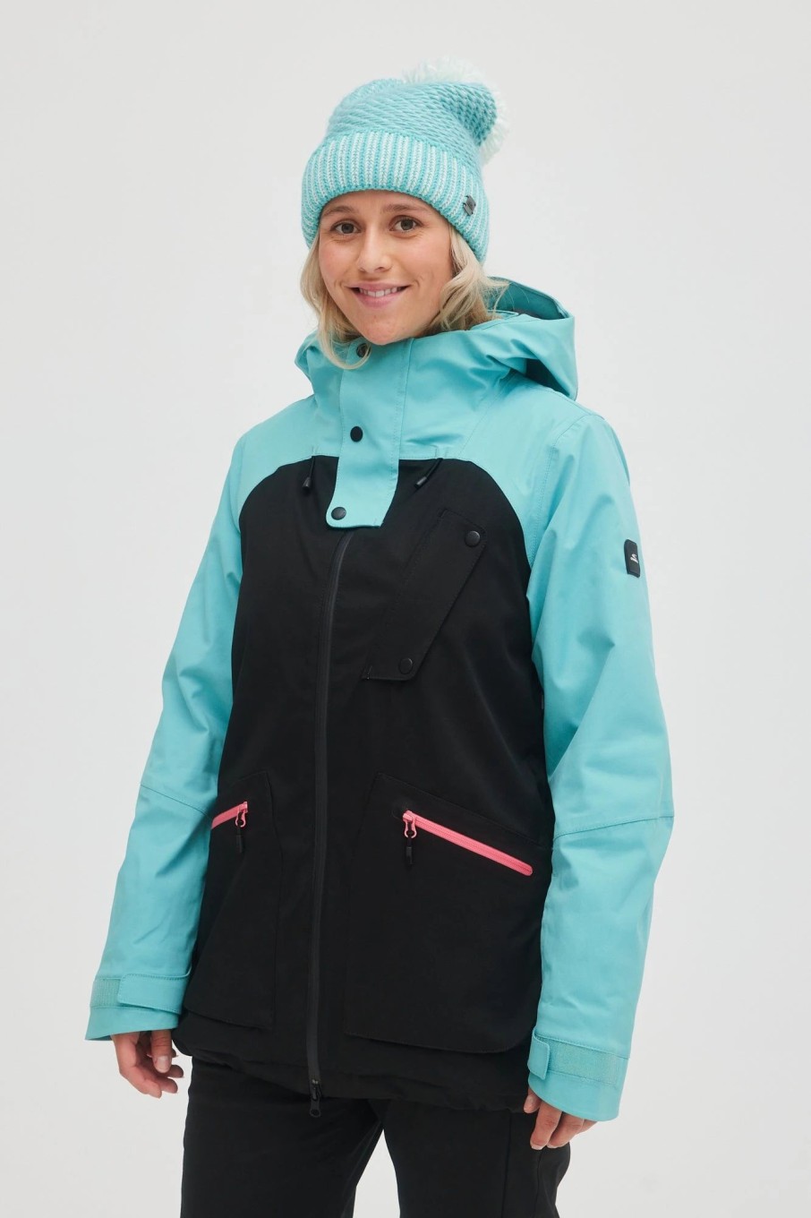 Women * | O'Neill Ametrine Jacket Aqua Sea Colour Block