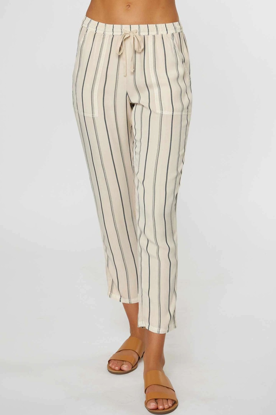 Women * | O'Neill Ladies Fern Stripe Pants Bone