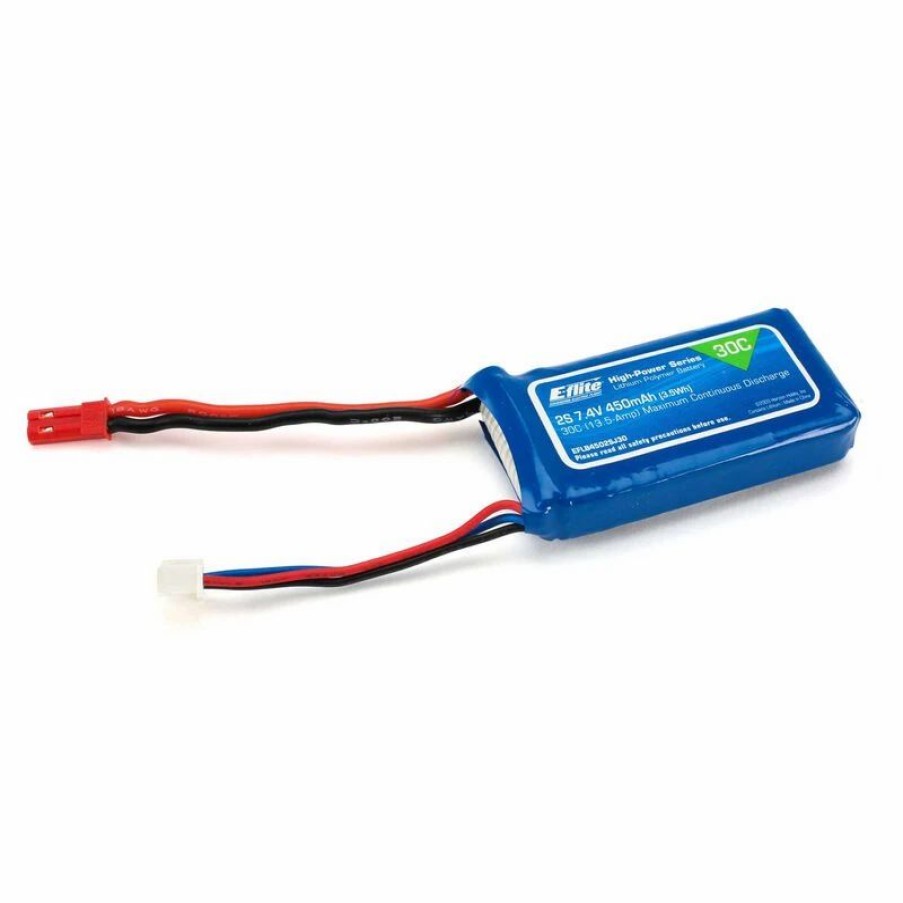 Airplanes * | Horizon Hobbies, Inc. E-Flite 2S Lipo Battery 30C (7.4V/450Mah) W/Jst Connector