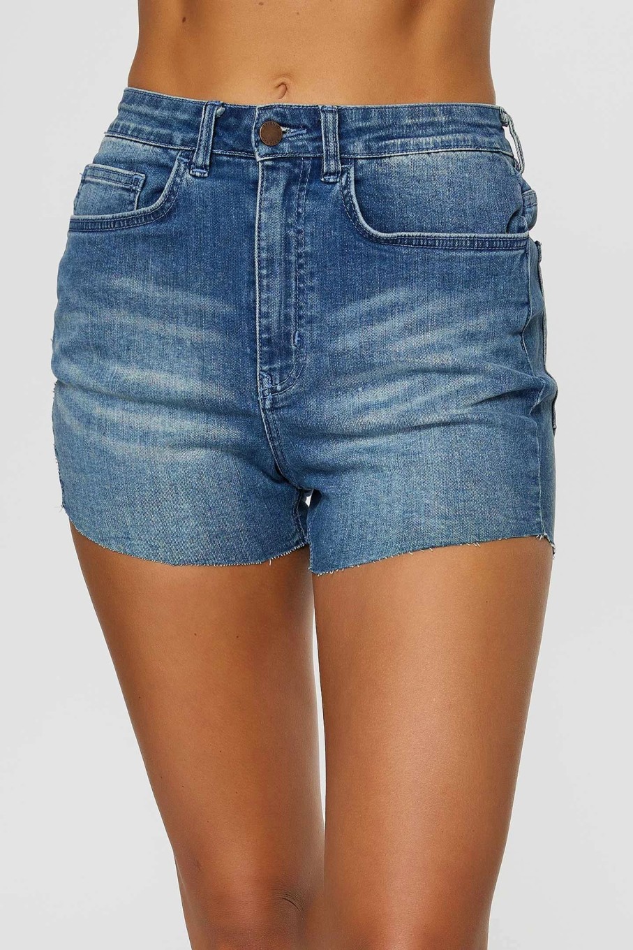 Women * | O'Neill Ladies Walker Denim Shorts Blue Grass Wash