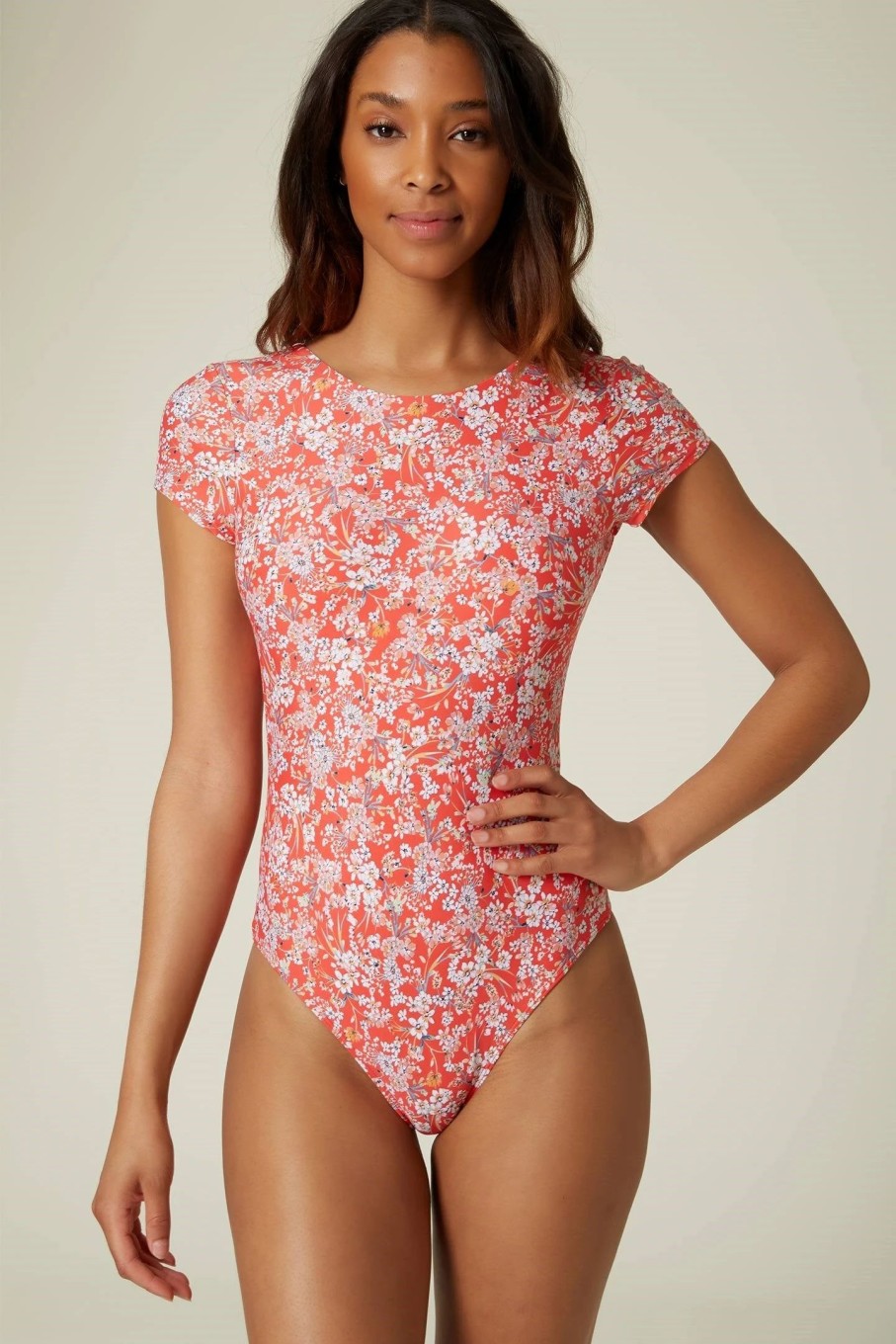 Women * | O'Neill Balian Piper Ditsy Surf Suit Bittersweet Piper Ditsy