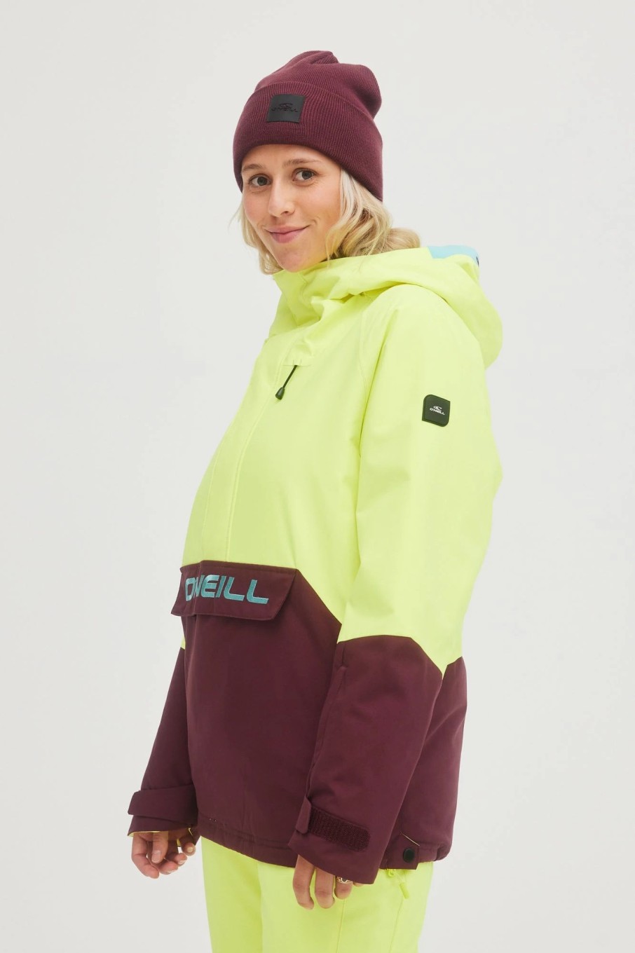 Women * | O'Neill O'Riginals Anorak Jacket Pyranine Yellow Colour Block