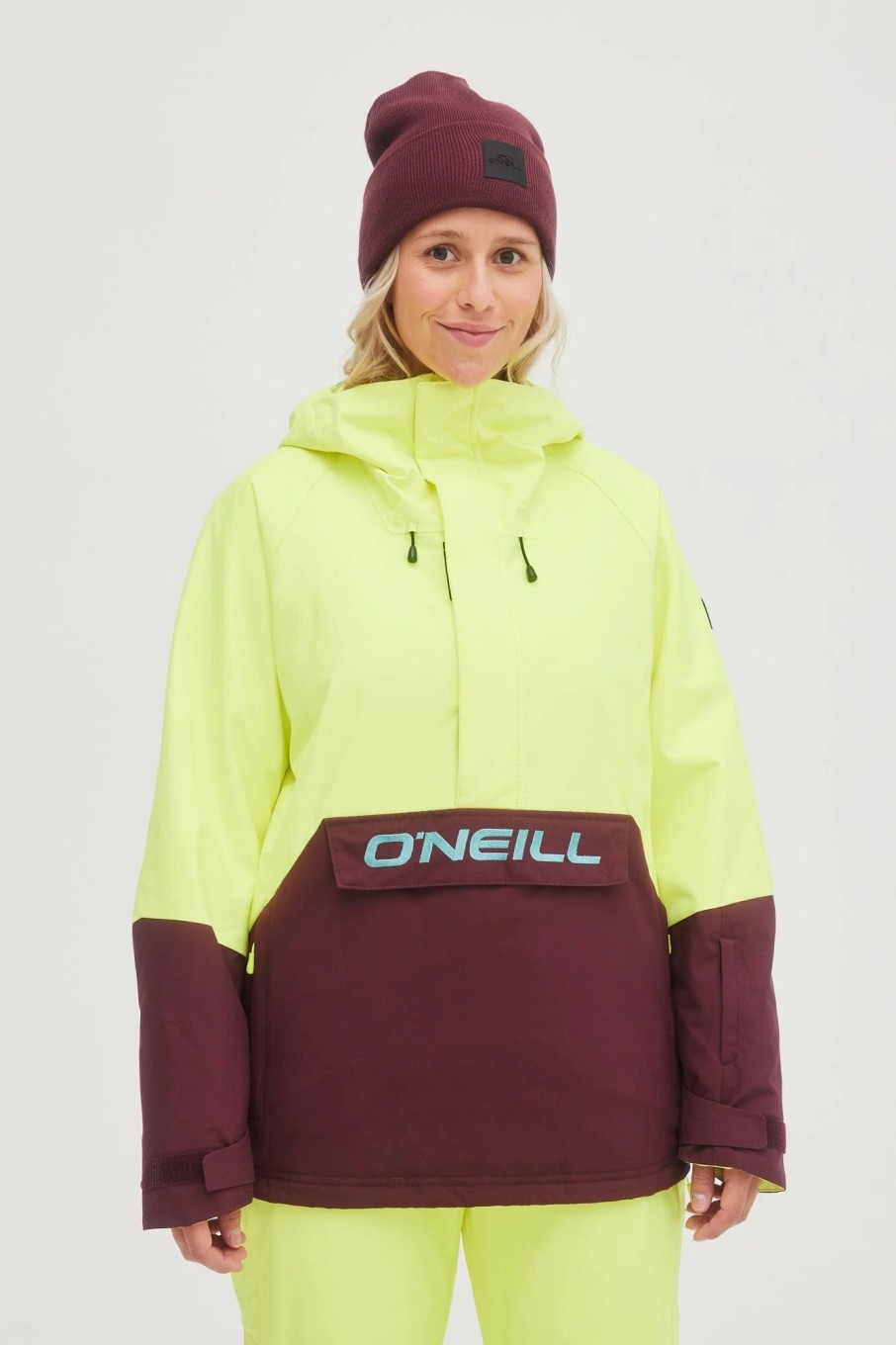 Women * | O'Neill O'Riginals Anorak Jacket Pyranine Yellow Colour Block