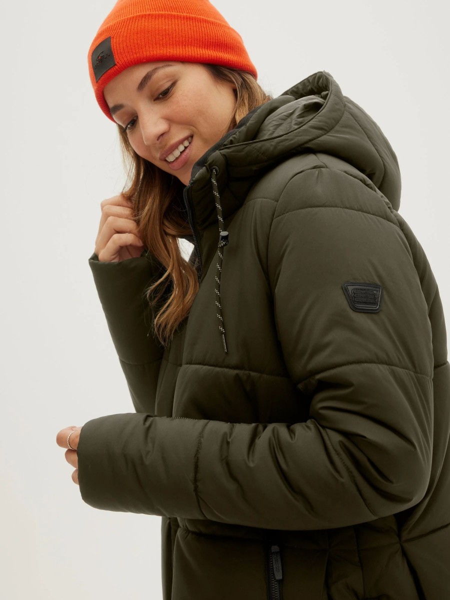 Women * | O'Neill Ladies Azurite Jacket Army Green