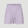 Women * | O'Neill Ladies Smocked Shorts Lavendar Frost