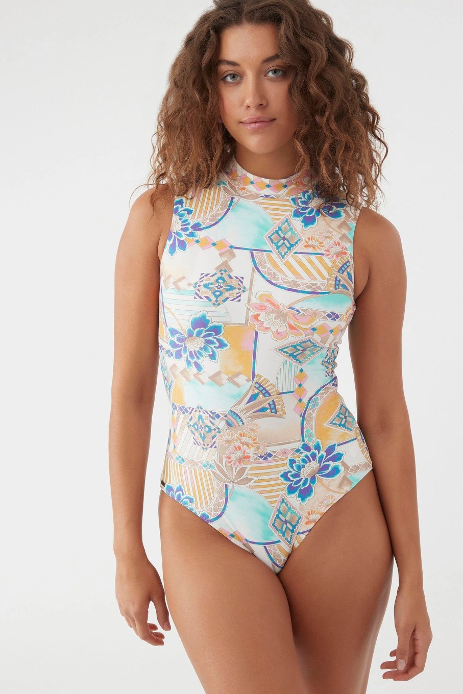 Women * | O'Neill Zephora Myrtos Tank Surf Suit Multi Colored