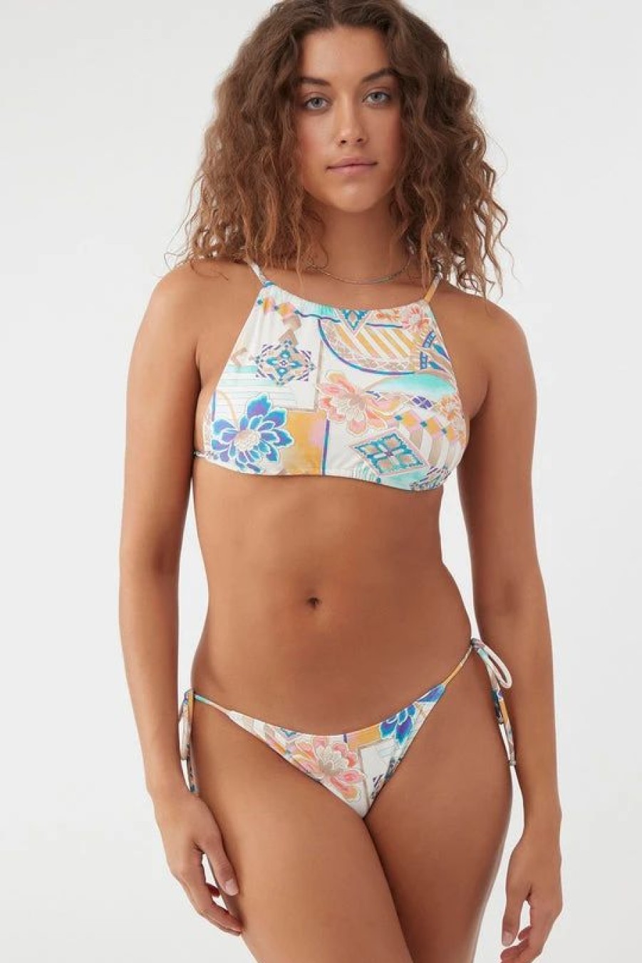 Women * | O'Neill Zephora Naples Bikini Top Multi Colored