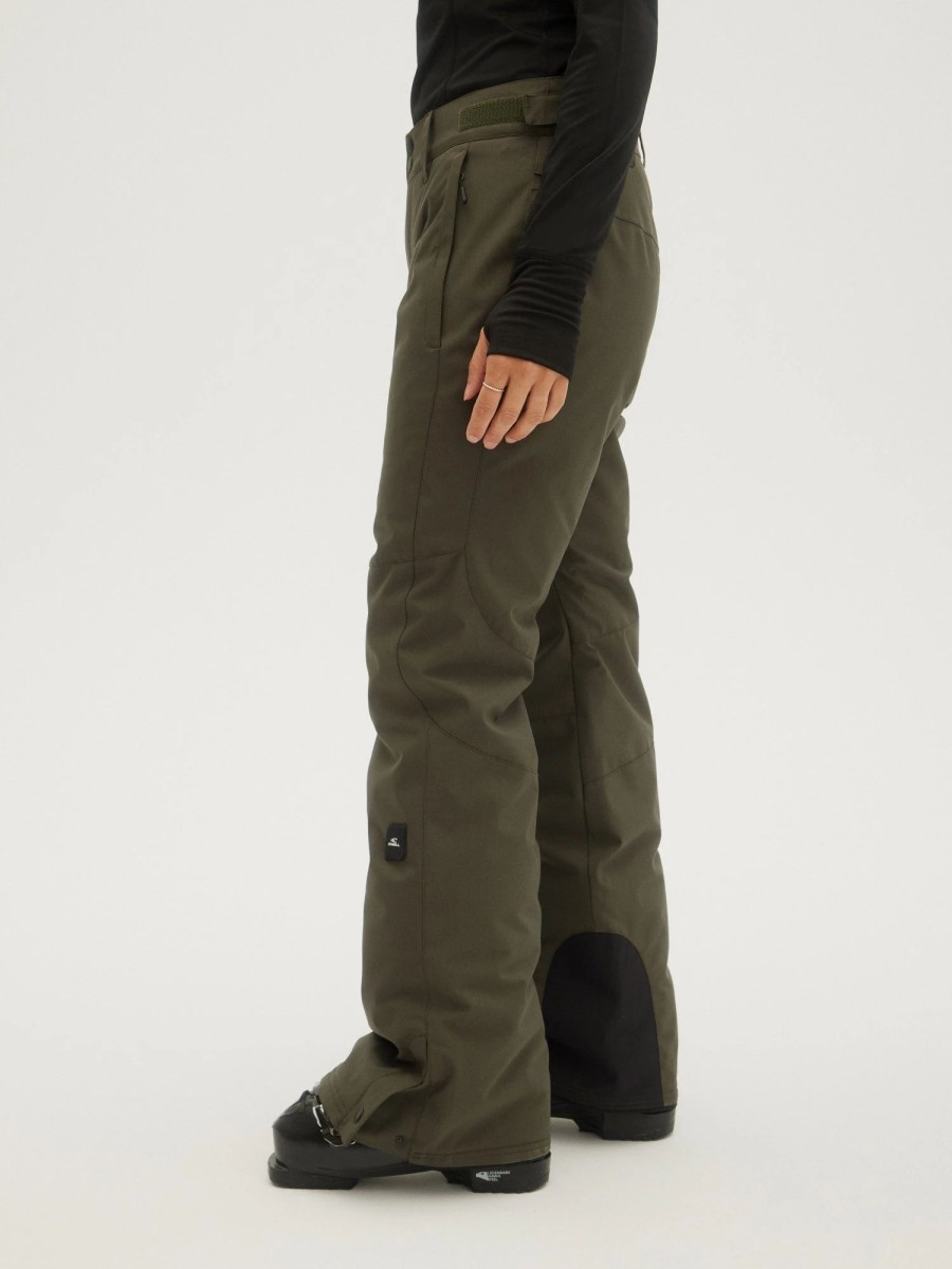 Women * | O'Neill Ladies Star Insulated Pants Army Green