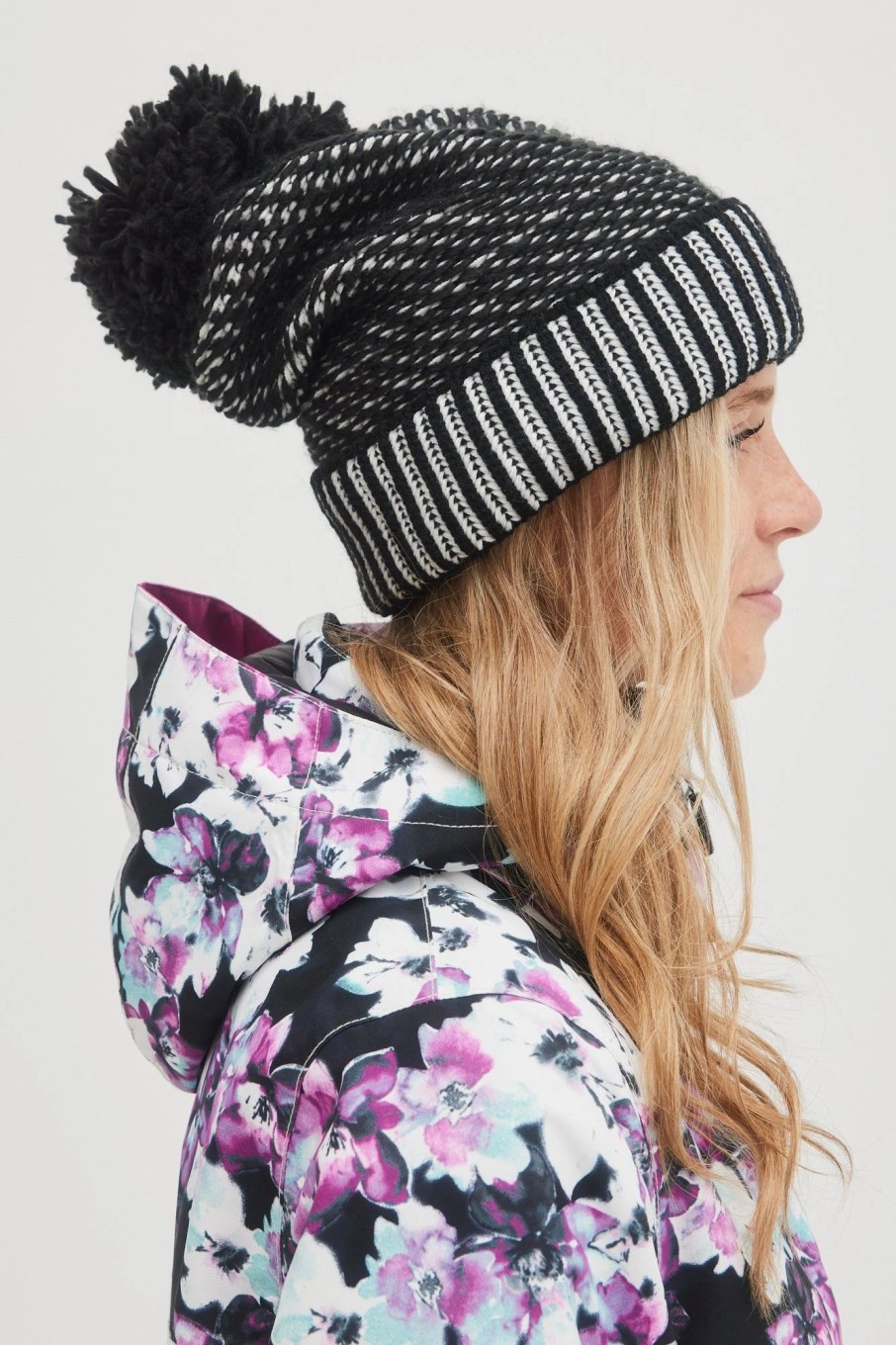 Women * | O'Neill Chunky Beanie Black Out Colour Block