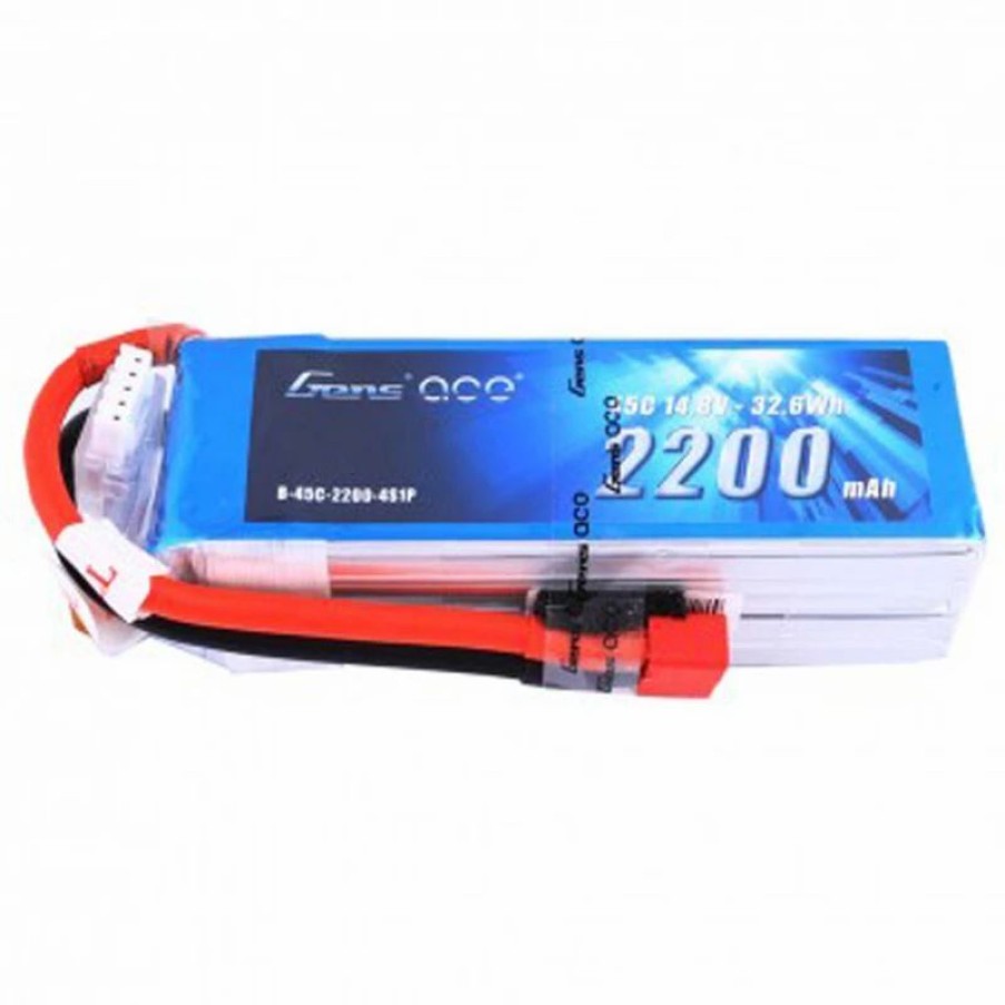 Airplanes * | Horizon Hobbies, Inc. Gens Ace 4S Lipo Battery 45C (14.8V/2200Mah) W/T-Style Connector