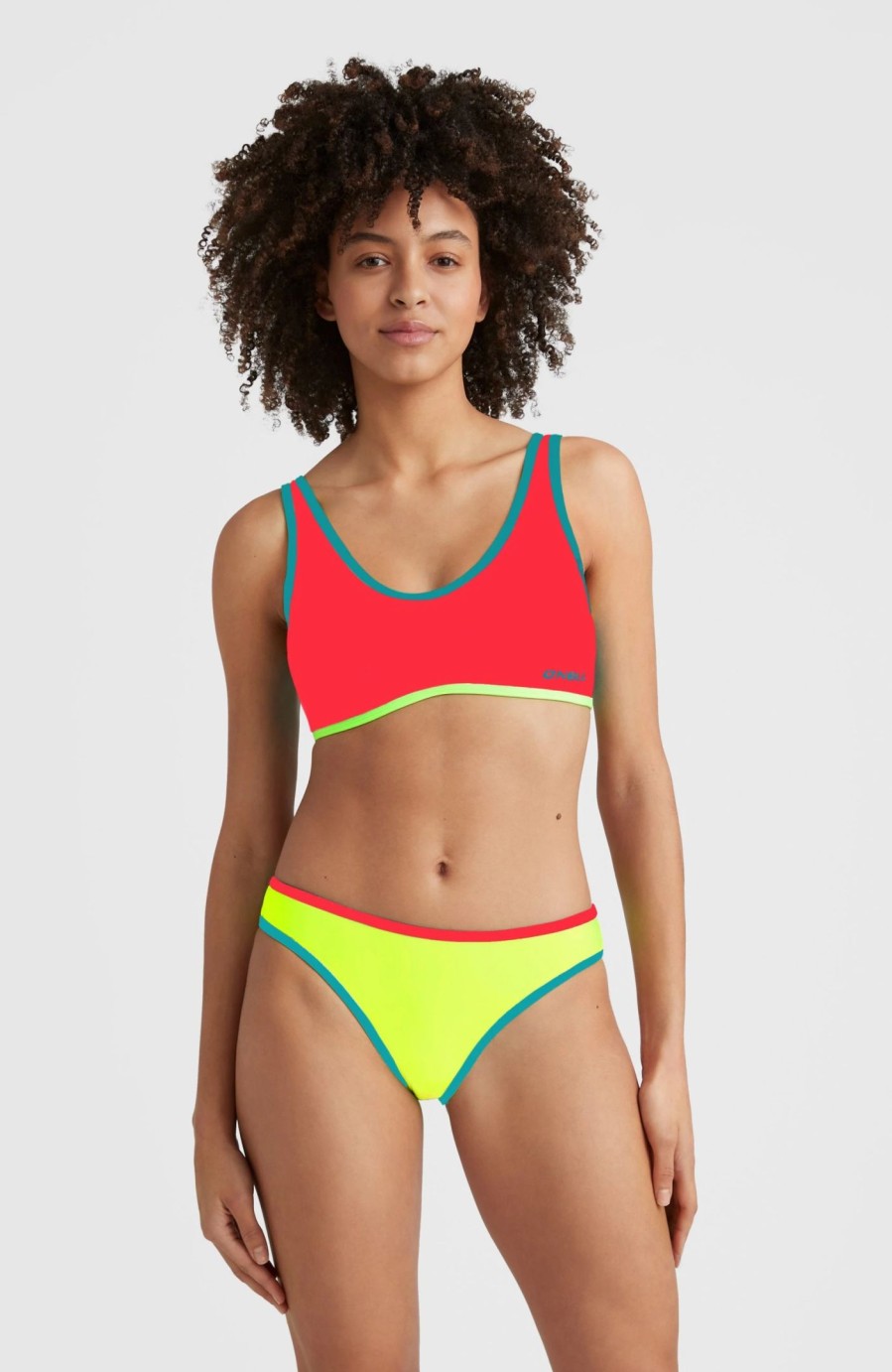 Women * | O'Neill Iris Cruz Bikini Set Diva Pink Color Block