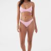 Women * | O'Neill Saltwater Solids Huntington Bralette Pink