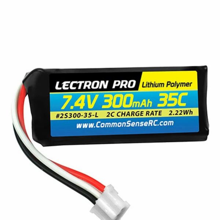 Airplanes * | Common Sense Rc Lectron Pro 7.4V 300Mah 35C Lipo Battery With Umx Connector