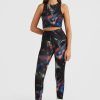 Women * | O'Neill Active Leggings Black Future Fade