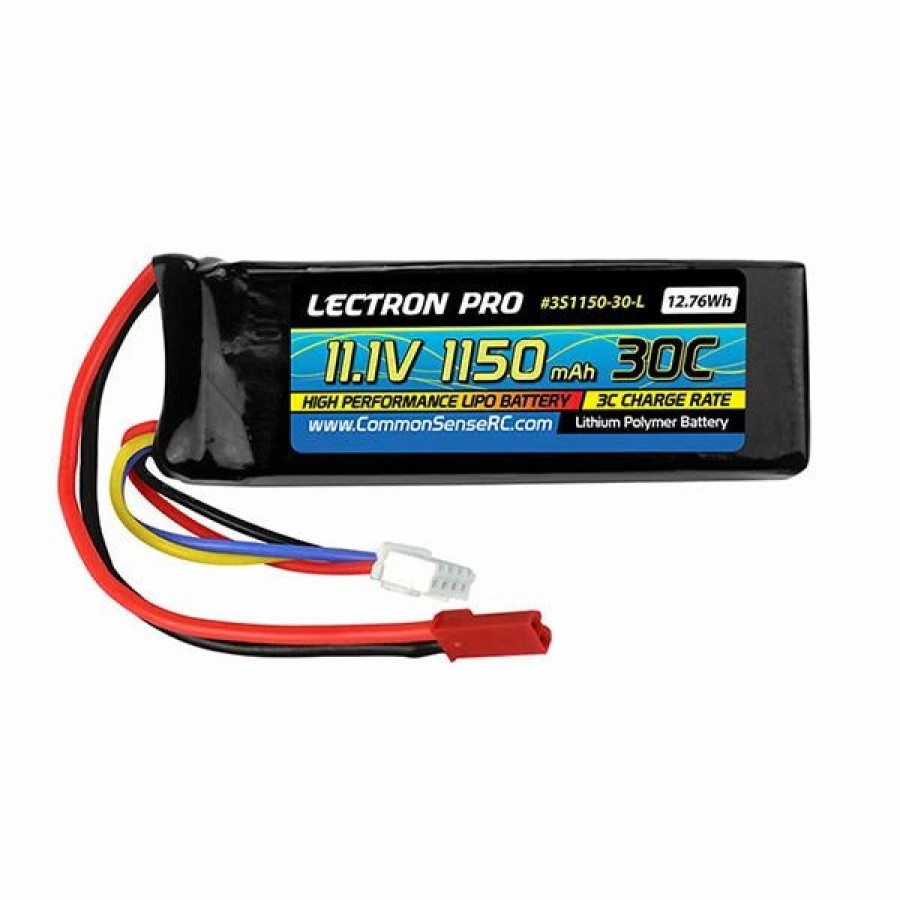 Airplanes * | Common Sense Rc Lectron Pro 11.1V 1150Mah 30C Lipo Battery With Jst Connector