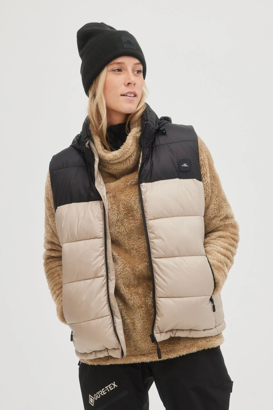 Women * | O'Neill O'Riginals Puffer Vest Crockery Colour Block