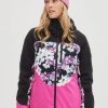 Women * | O'Neill Diamond Jacket Blue Ice Flower Fuchsia