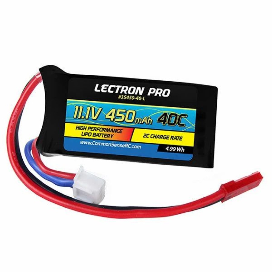 Airplanes * | Common Sense Rc Lectron Pro 11.1V 450Mah 40C Lipo Battery With Jst Connector