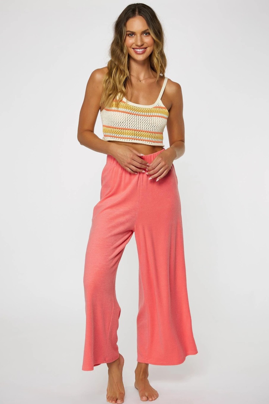 Women * | O'Neill Ladies Poolside Terry Pants Tea Rose