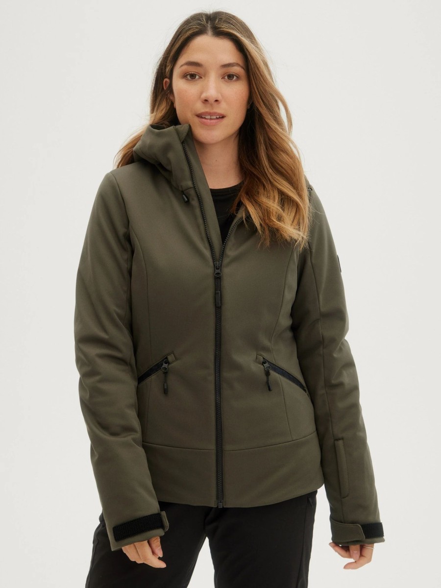 Women * | O'Neill Ladies Magmatic Jacket Army Green