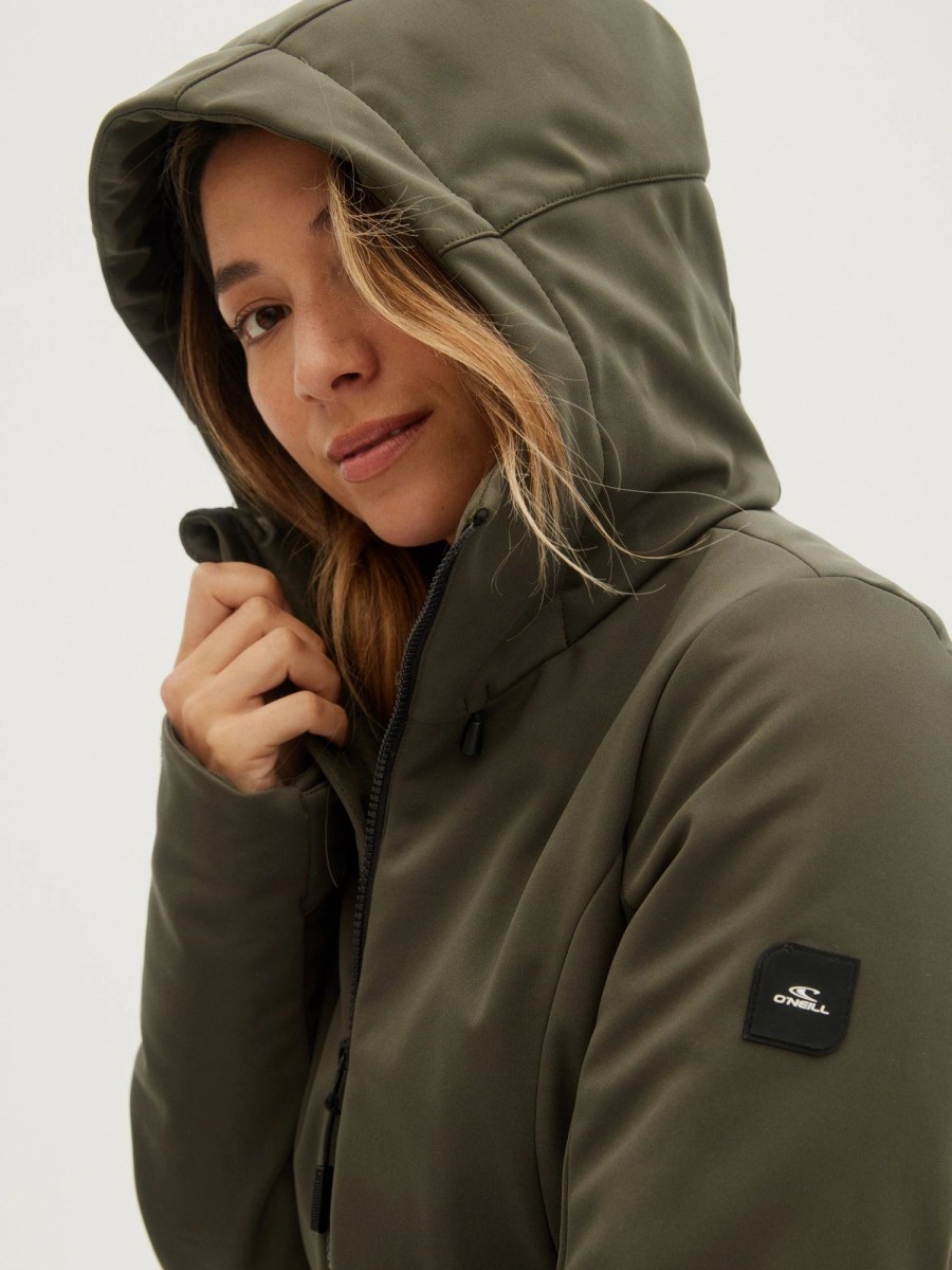 Women * | O'Neill Ladies Magmatic Jacket Army Green