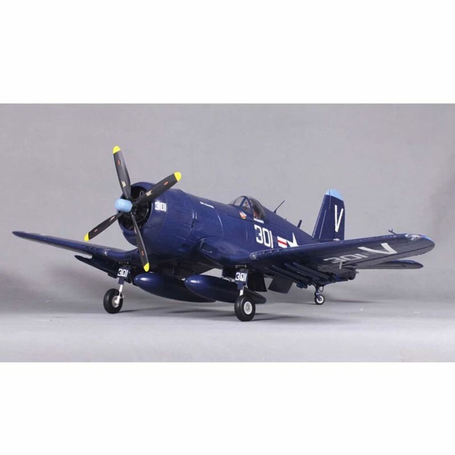 Airplanes * | Horizon Hobbies, Inc. Fms F4U-4 Corsair Warbird Plug-N-Play Electric Airplane (1400Mm) (Blue)