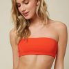 Women * | O'Neill Saltwater Solids Bandeau Chili