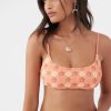 Women * | O'Neill Miki Floral Surfside Bralette Tawny Org