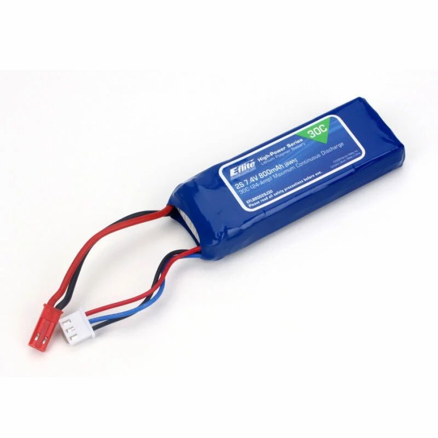 Airplanes * | Horizon Hobbies, Inc. E-Flite 2S Lipo 30C Battery (7.4V/800Mah) W/Jst Connector